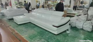 【大厂仿真皮沙发】实木框架，高回弹海绵45密度。全新包装，质量非常好，3.6米右贵妃 - 三明28生活网 sm.28life.com